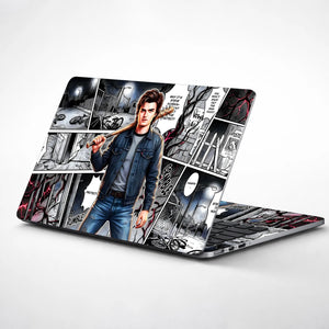 Laptop Skin - Dynamic Comic Hero Dark Mood