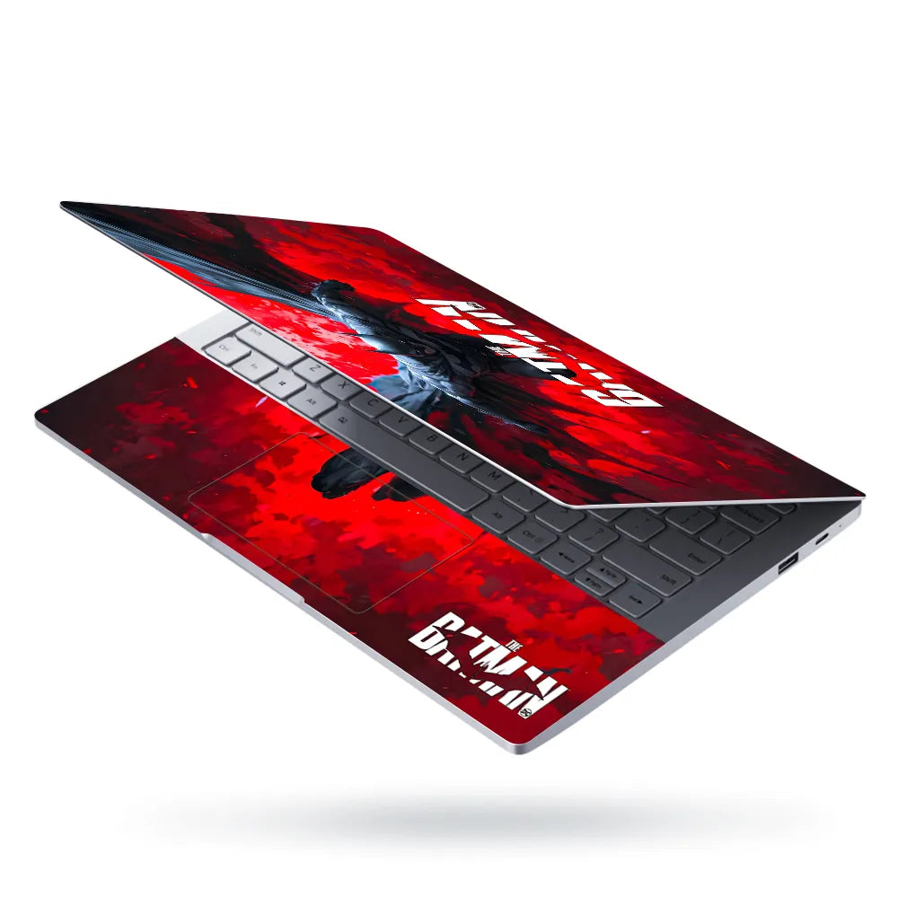 Laptop Skin - Dynamic Comic Book Hero Red Fury
