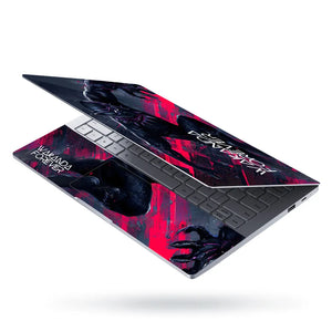 Laptop Skin - Dynamic Digital Black Panther Red Energy