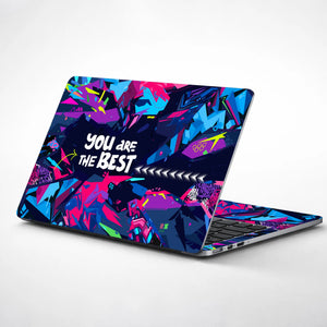 Laptop Skin - Neon Cyber Praise Burst