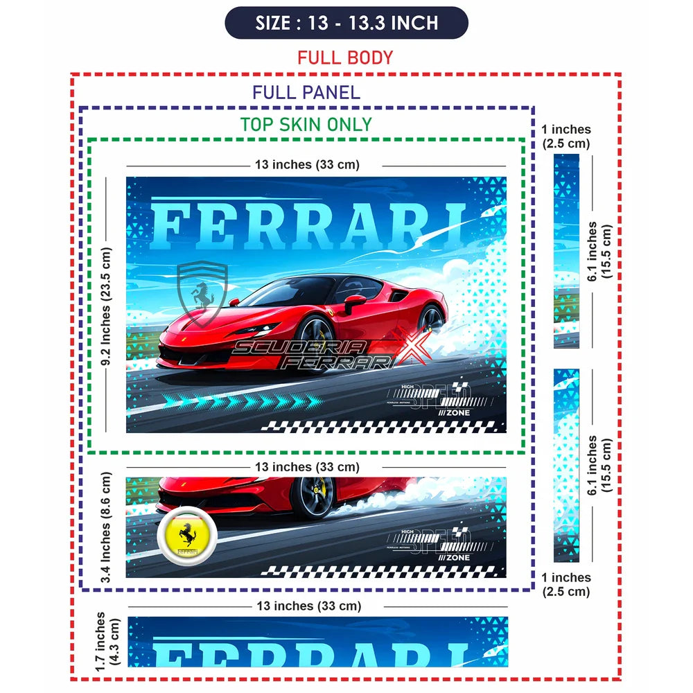 Universal Laptop Skin - Scuderia Ferrari Cyan Drift