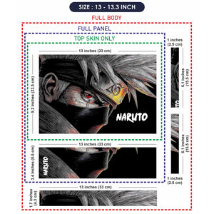 Laptop Skin - Dynamic Anime Ninja Intense Red Black