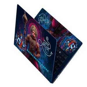 Laptop Skin - Lord Hanuman With Gada Shree Ram Artwork