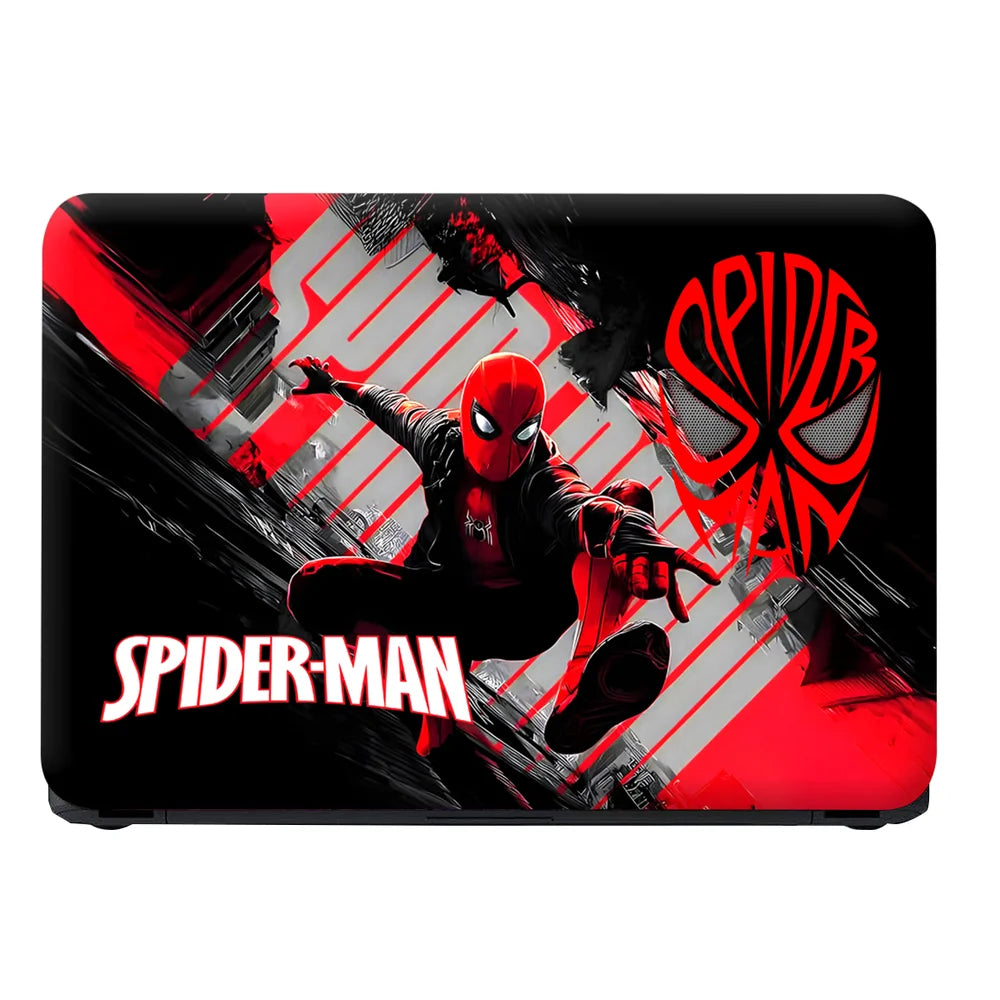 Laptop Skin - Spider-Man Action Pose Red Black Superhero
