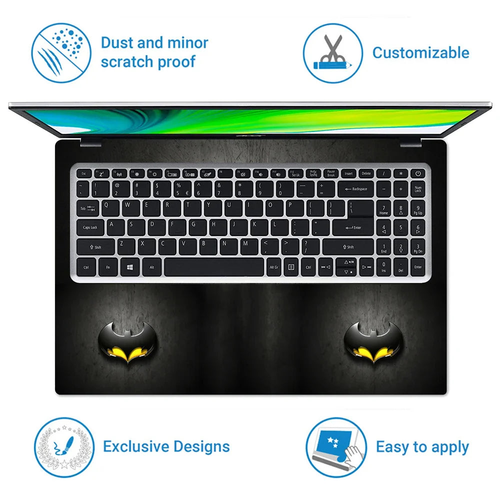 Universal Laptop Skin - Batman Logo Yellow
