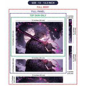 Universal Laptop Skin - Samurai with Katana and Dragon