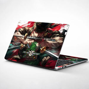 Laptop Skin - Dynamic Anime Warrior Red Action