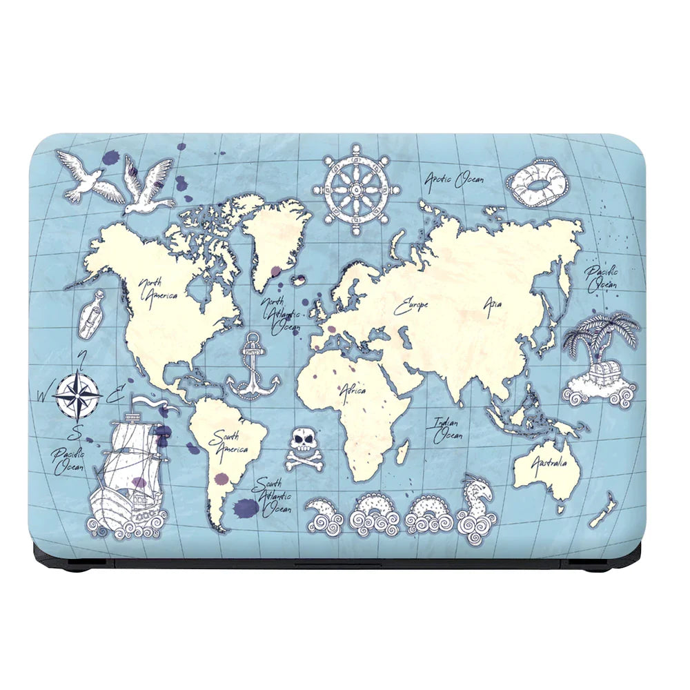 Universal Laptop Skin - Bird Design World Map