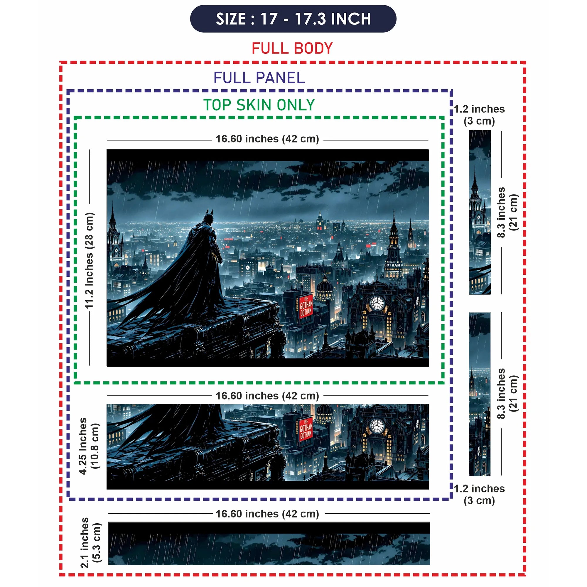 Laptop Skin - Moody Comic Batman Gotham City Night