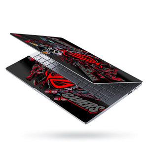 Laptop Skin - Dynamic Comic Style Gamers Red Action