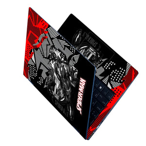 Laptop Skin - Dynamic Comic Style Spider-man Black Action