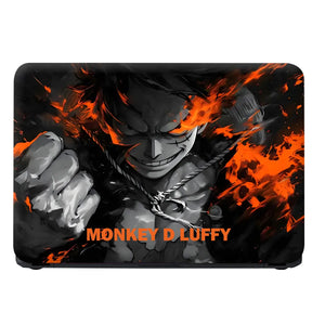 Laptop Skin - Dynamic Manga Character Fiery Contrast