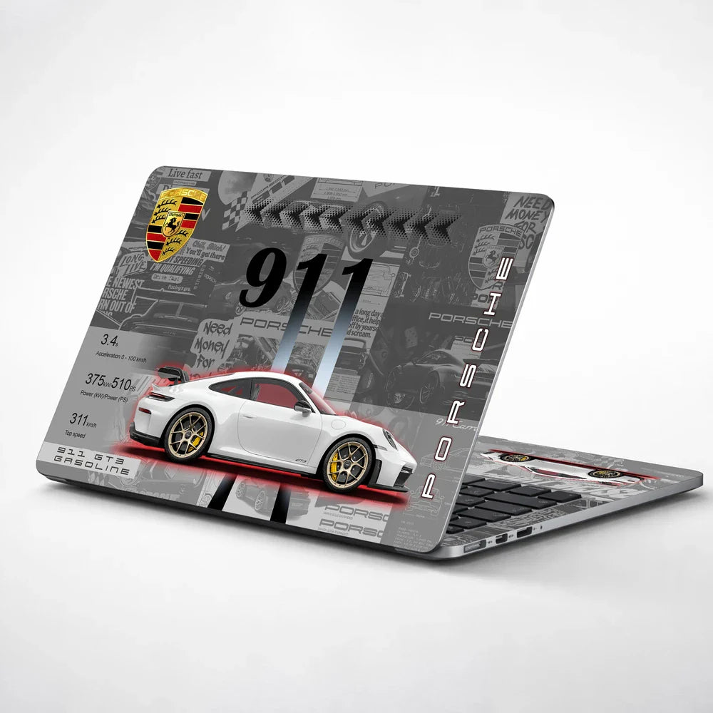 Universal Laptop Skin - Porsche 911 Classic Grey