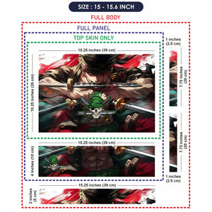 Laptop Skin - Dynamic Anime Warrior Red Action