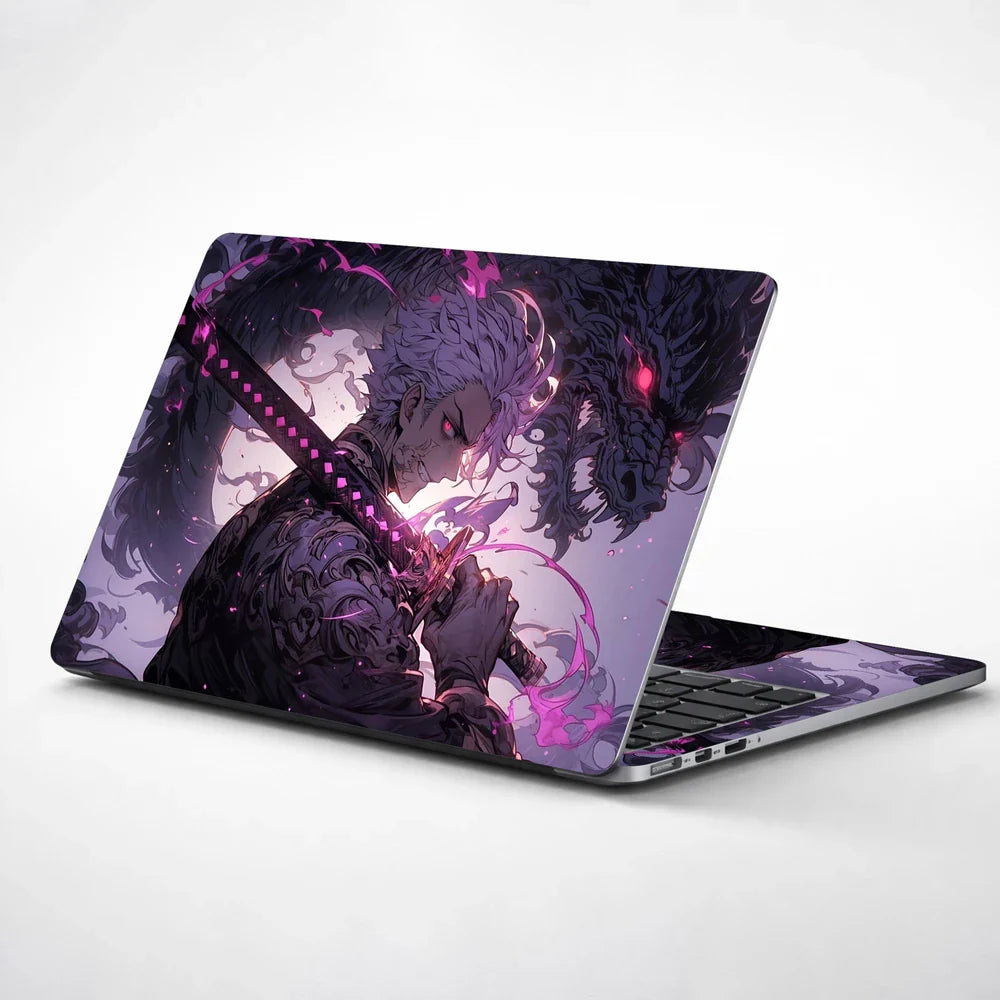 Universal Laptop Skin - Samurai with Katana and Dragon