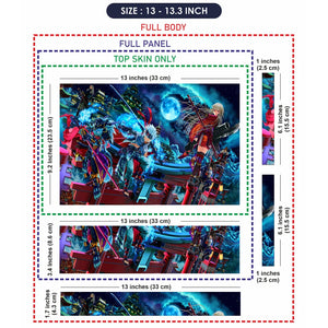 Universal Laptop Skin - Futuristic Anime Battle Art