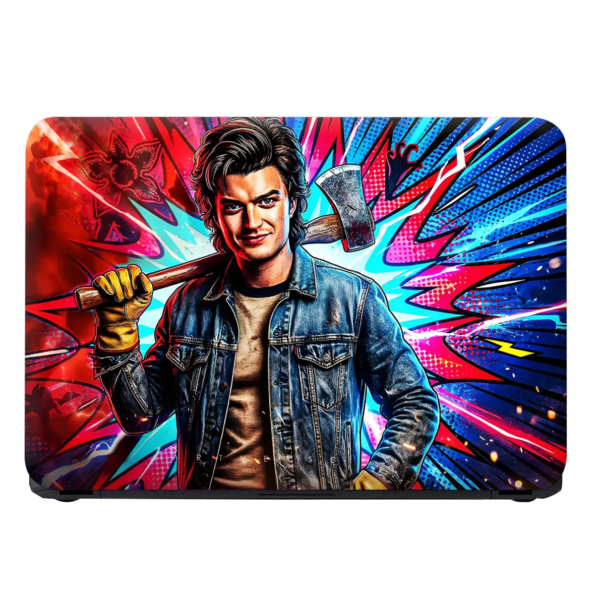 Laptop Skin - Vibrant Pop Art Heroic Portrait Explosion