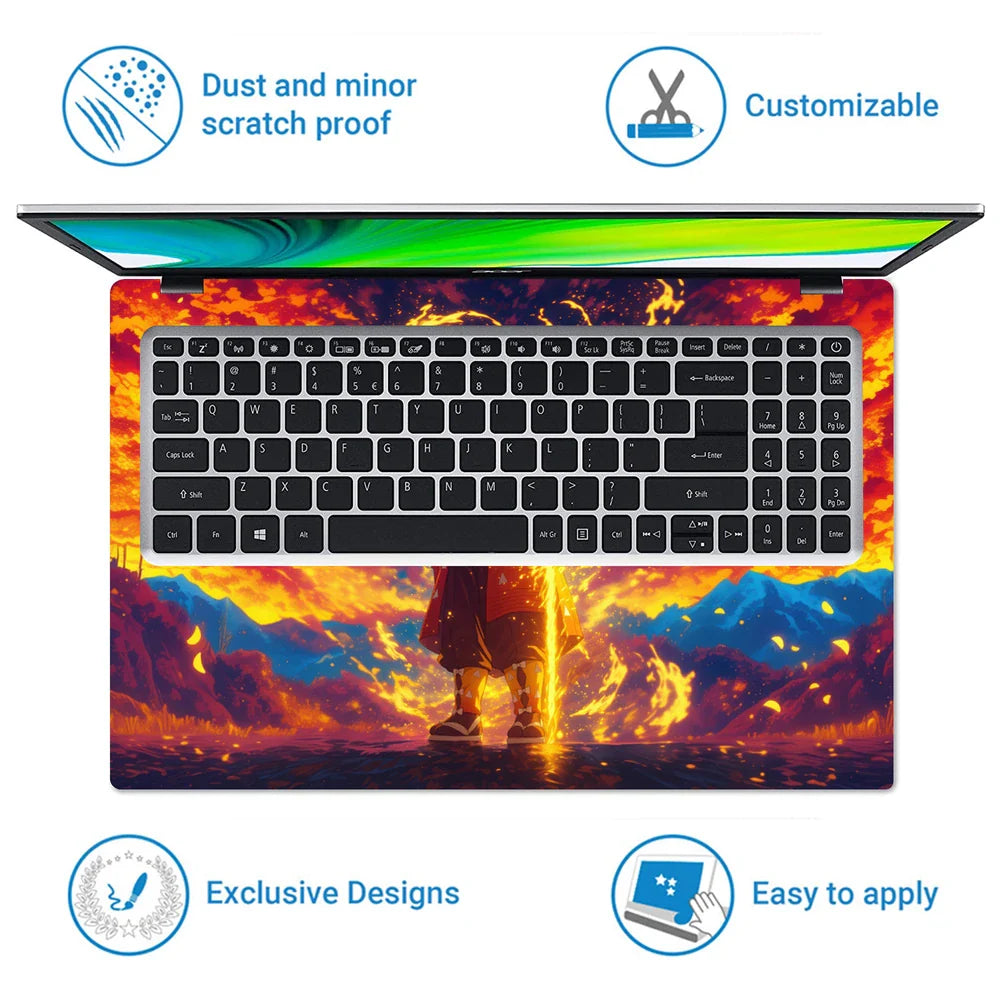 Universal Laptop Skin - Zenitsu in Sunset