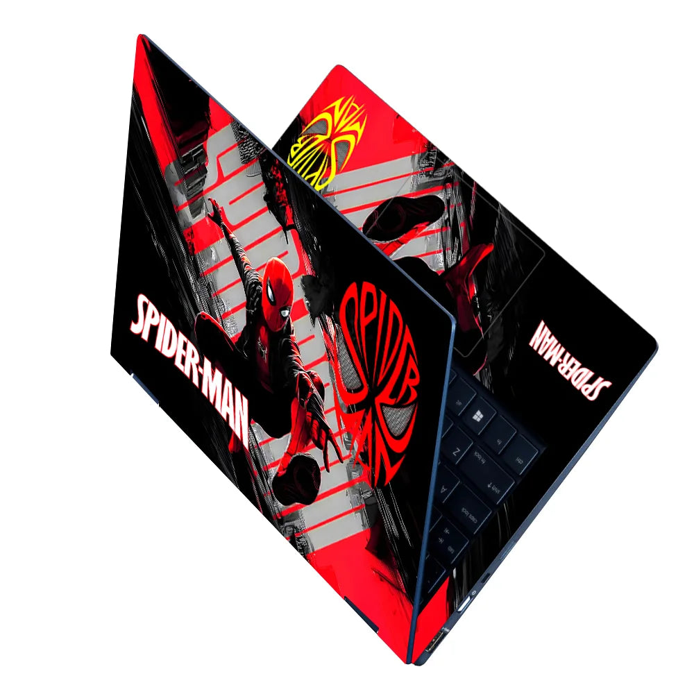 Laptop Skin - Spider-Man Action Pose Red Black Superhero