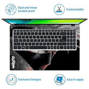 Laptop Skin - Dynamic Anime Ninja Intense Red Black