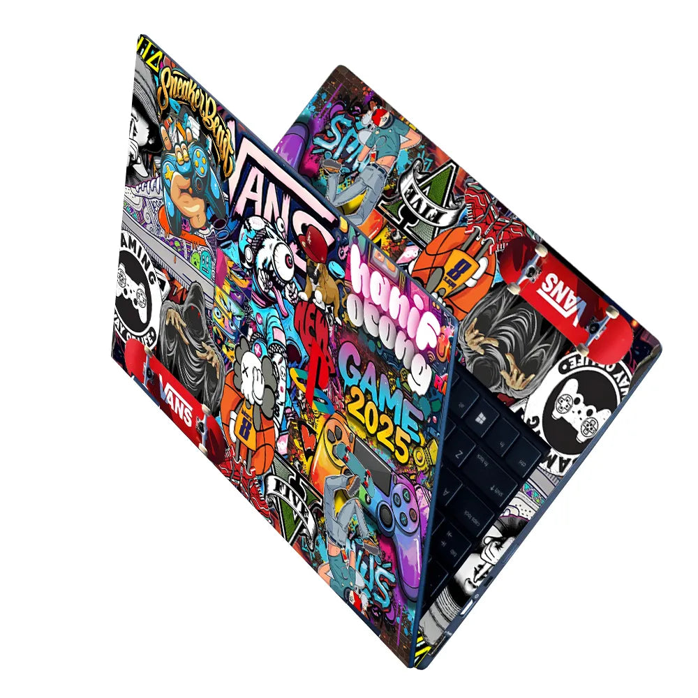 Laptop Skin - Vibrant Street Art Urban Culture Explosion