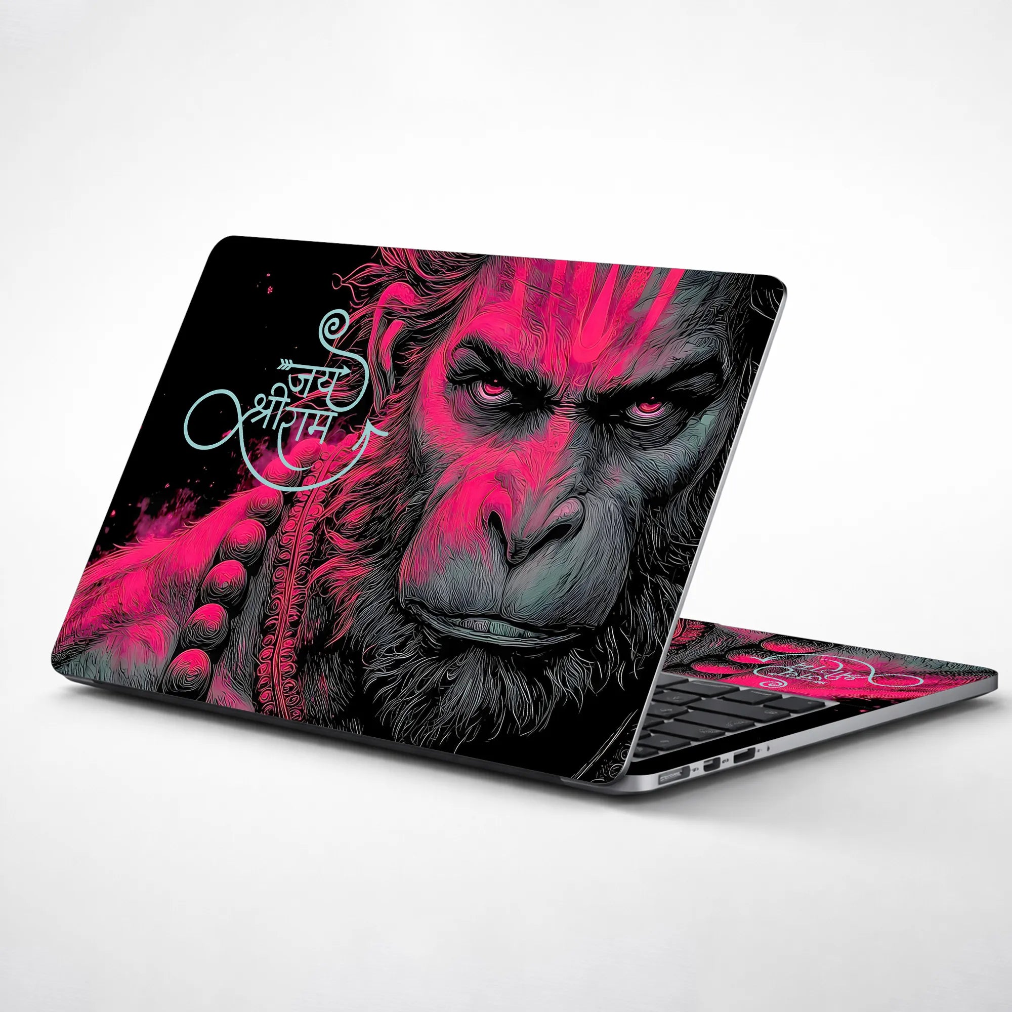 Laptop Skin - Lord Hanuman Neon Art Jai Shree Ram