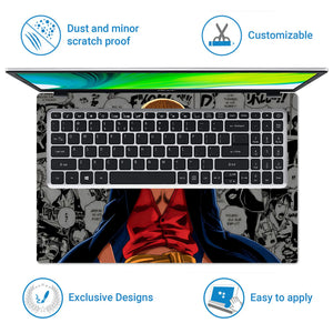Laptop Skin - Anime Pirate Hero in Bold Colors