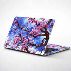 Laptop Skin - Vibrant Anime Cherry Blossom Blue Sky