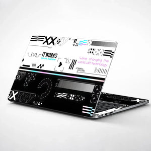 Universal Laptop Skin - Minimal Tech Abstract It Works