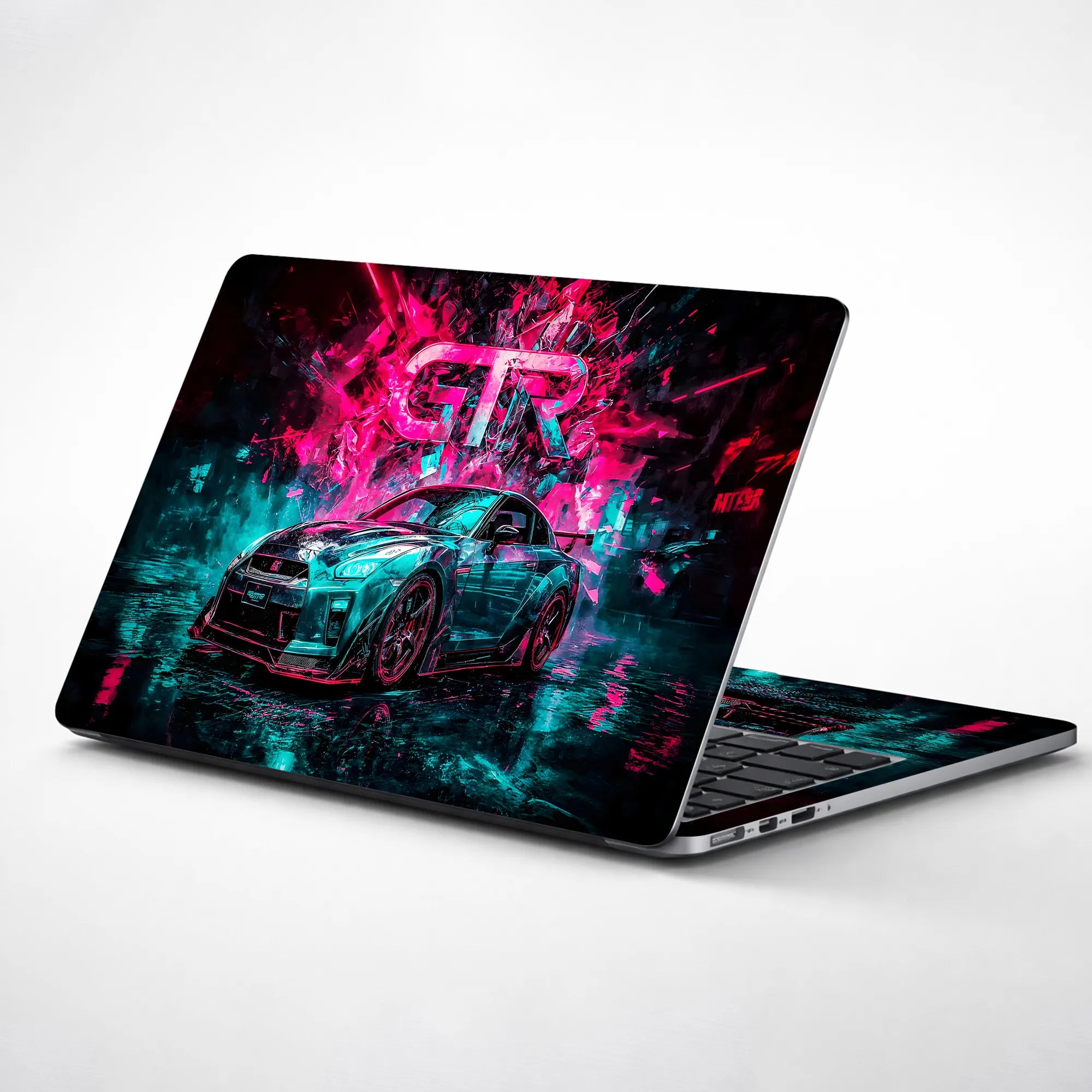 Laptop Skin - Futuristic Sports Car Neon Glow