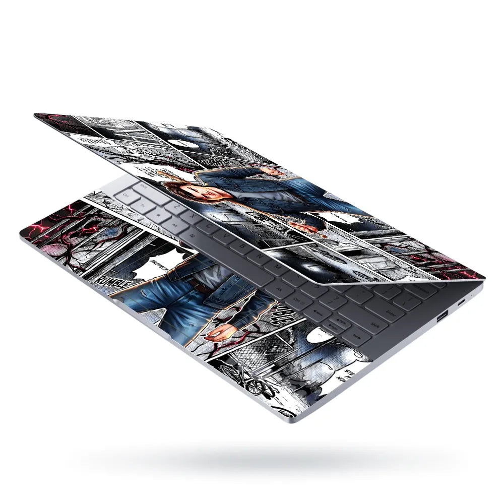 Laptop Skin - Dynamic Comic Hero Dark Mood