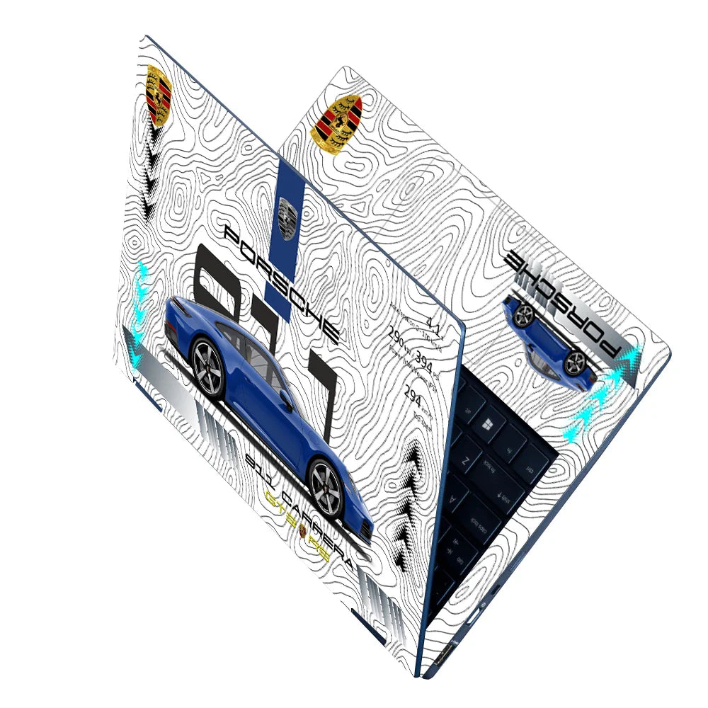 Universal Laptop Skin - Porsche Blue 911 GT3
