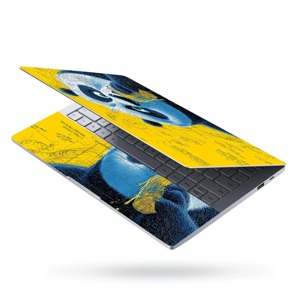 Universal Laptop Skin - Kung Fu Panda Po Yellow Pop Art
