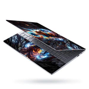 Dragon Ball Goku Super Saiyan Fire Laptop Skin - View 3