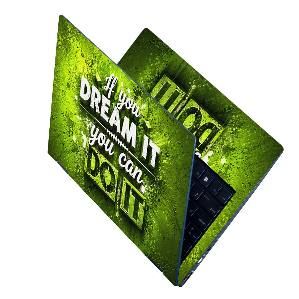 Dream It Do It Green Laptop Skin - View 2
