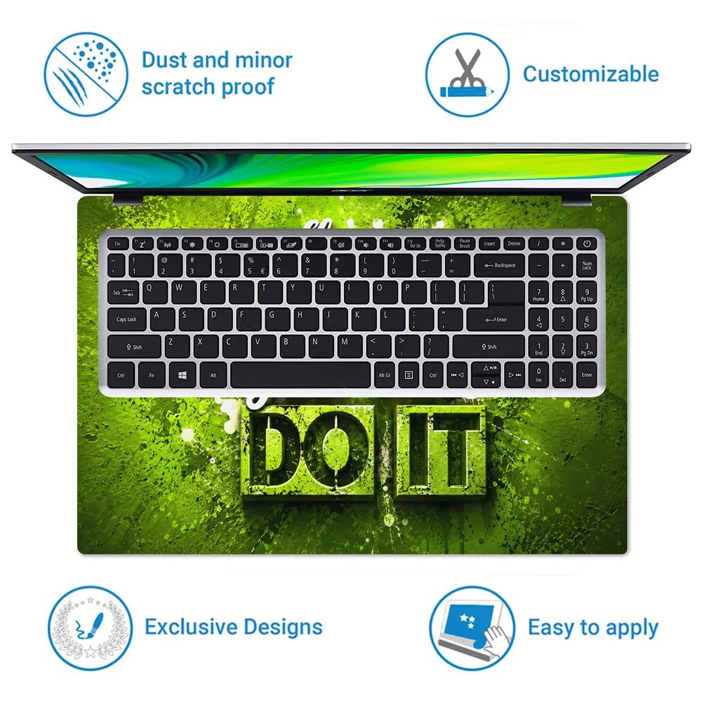 Dream It Do It Green Laptop Skin - View 5