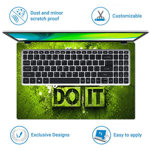 Dream It Do It Green Laptop Skin - View 5