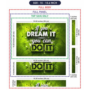Dream It Do It Green Laptop Skin - View 8