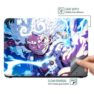 Dynamic Anime Character With Lightning Laptop Skin - View 4