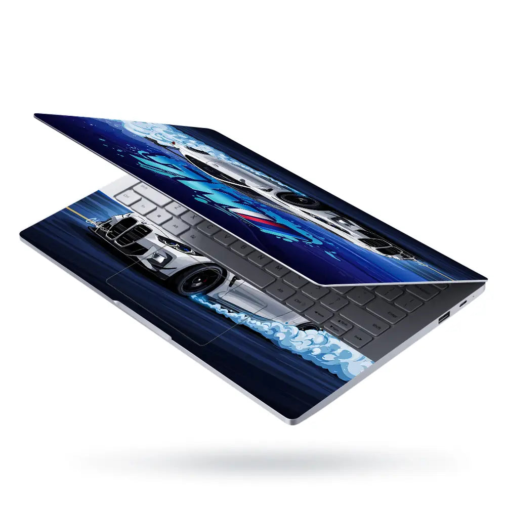 Dynamic Racing Bmw M4 In Motion Laptop Skin - View 3