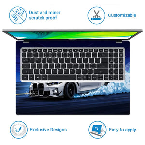 Dynamic Racing Bmw M4 In Motion Laptop Skin - View 5