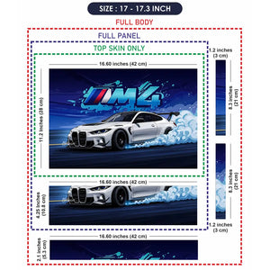 Dynamic Racing Bmw M4 In Motion Laptop Skin - View 9