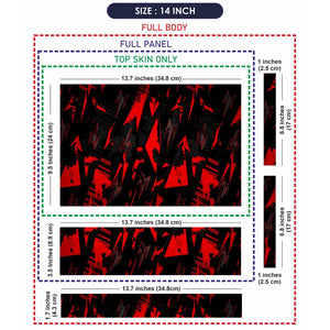 Dynamic Red And Black Abstract Energy Laptop Skin - View 7