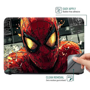 Dynamic Spider-man Action Portrait Laptop Skin - View 4