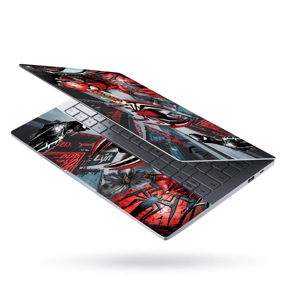 Dynamic Spider-man Comic Art Laptop Skin - View 3