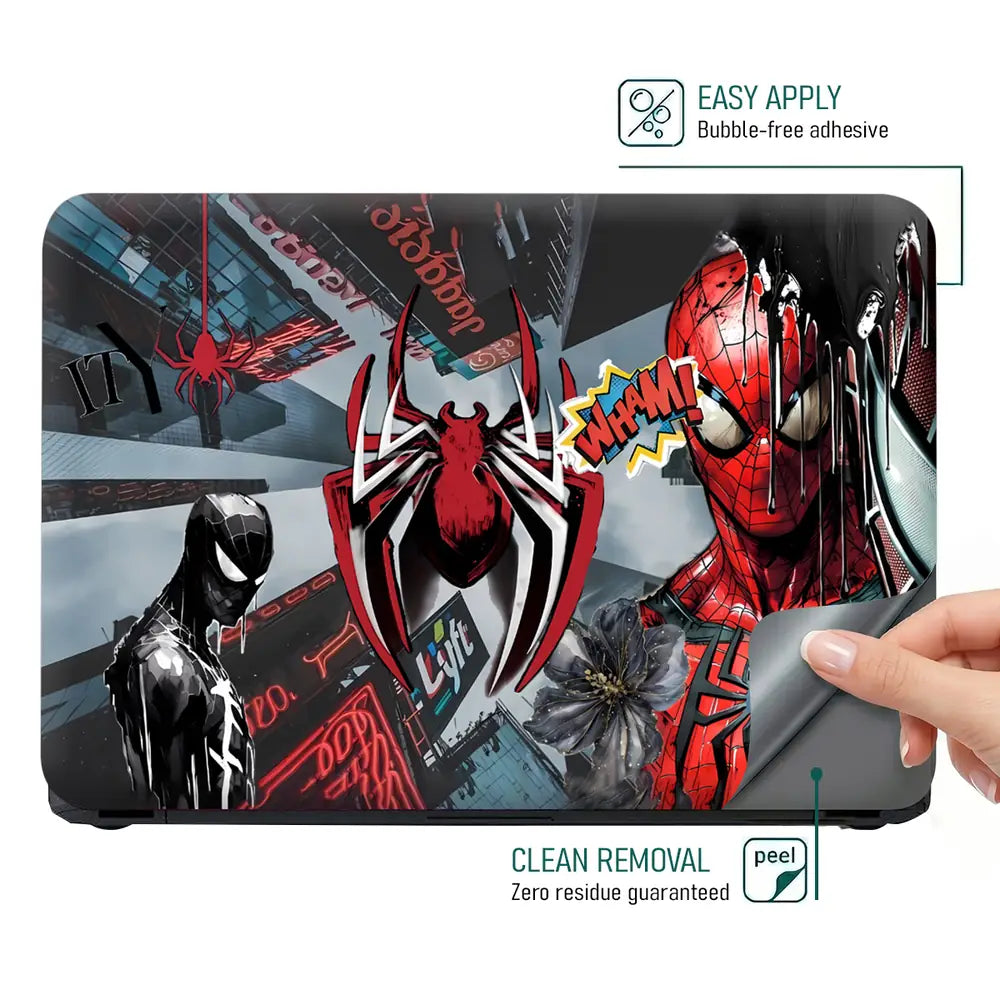 Dynamic Spider-man Comic Art Laptop Skin - View 4