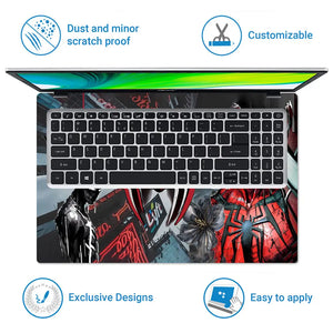 Dynamic Spider-man Comic Art Laptop Skin - View 5