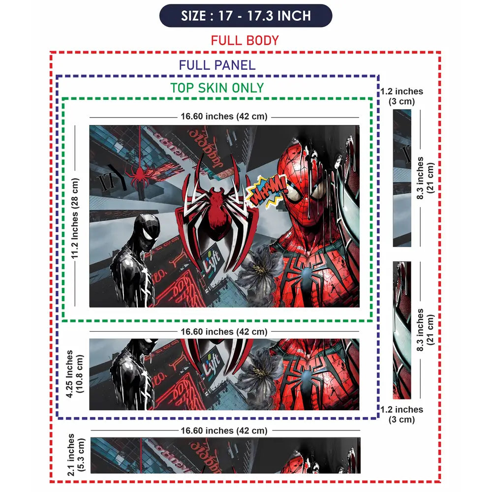 Dynamic Spider-man Comic Art Laptop Skin - View 9