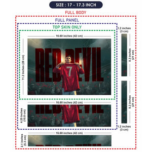 Dynamic Sports Hero Holding Jersey Laptop Skin - View 9