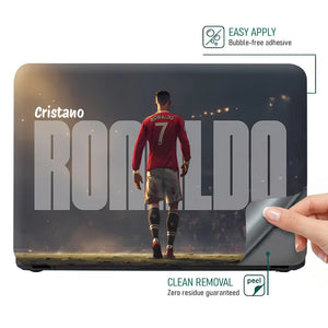 Dynamic Superhero Cristiano Ronaldo Illustration Laptop Skin - View 4